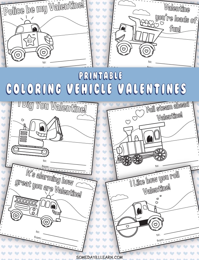 Printable coloring valentine sheet