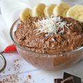 Chia pudding with banana and chocolate