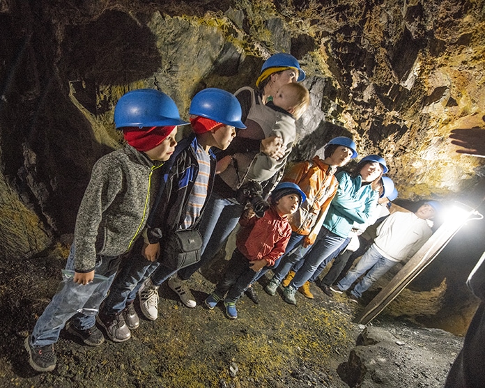 children in a mine
