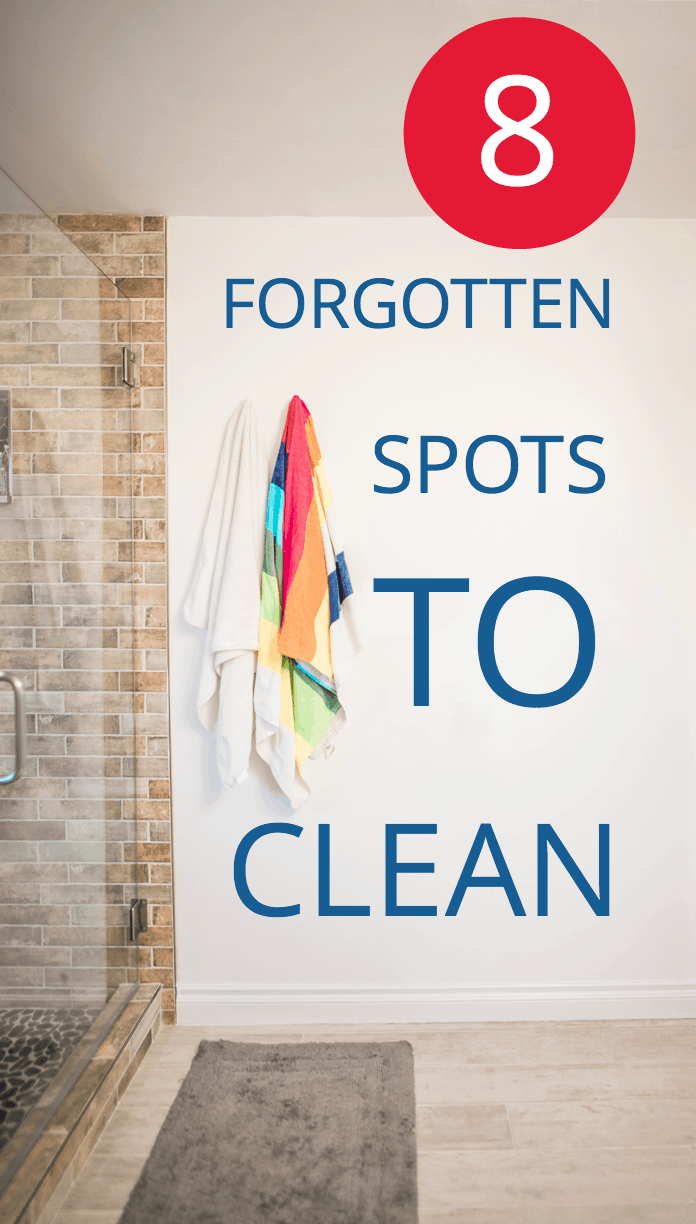 Forgotten places to clean