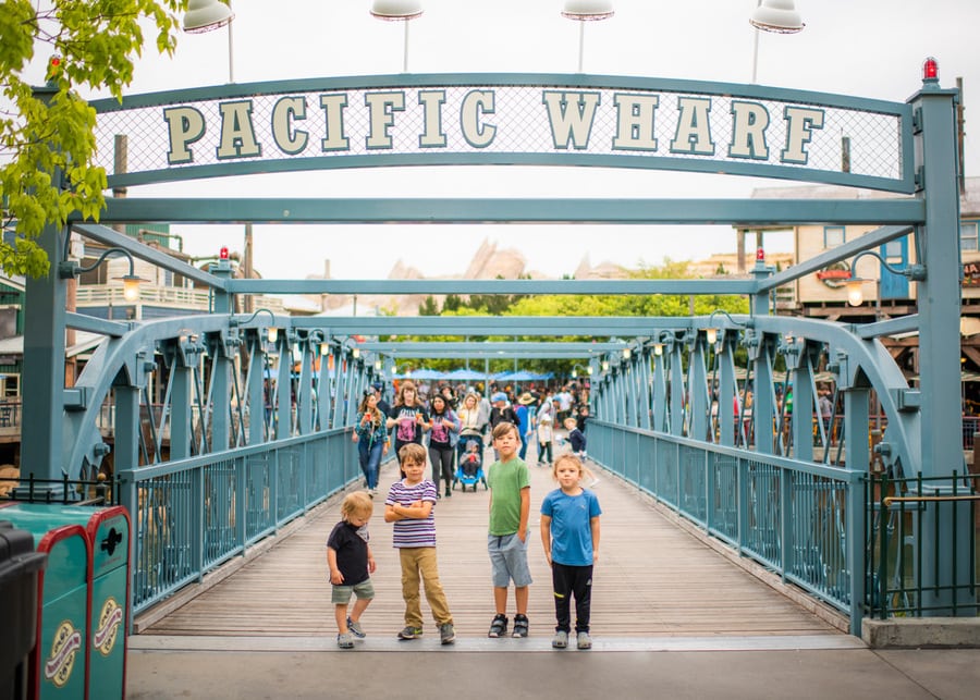 Pacific Wharf kids in California Adventure