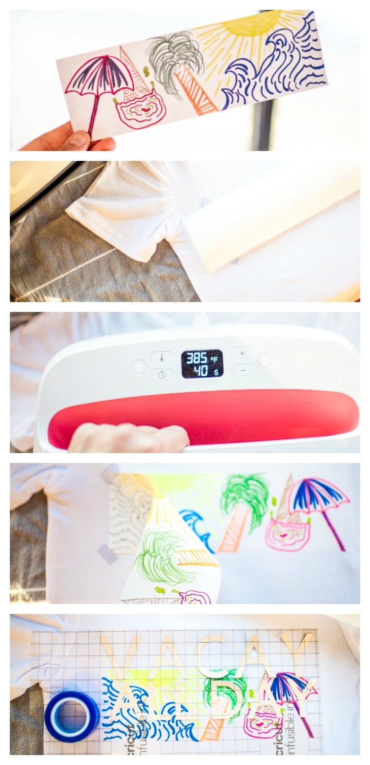 Making a layered shirt with Cricut Infusible Ink