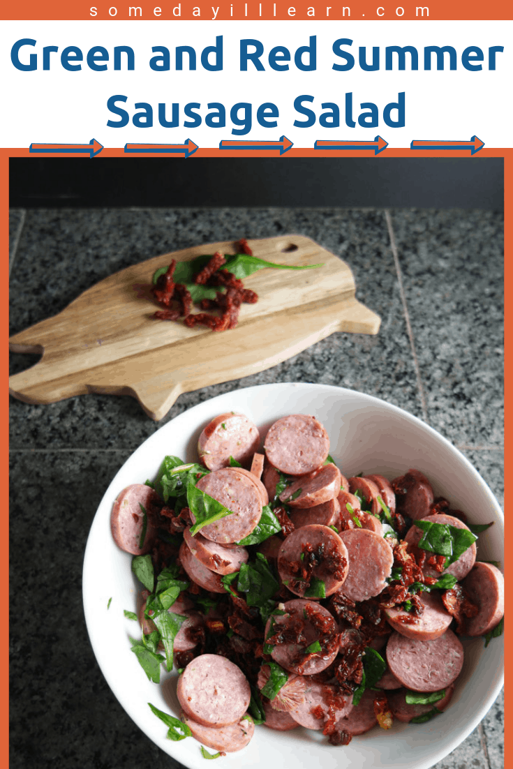 Green and Red Summer Sausage Salad 