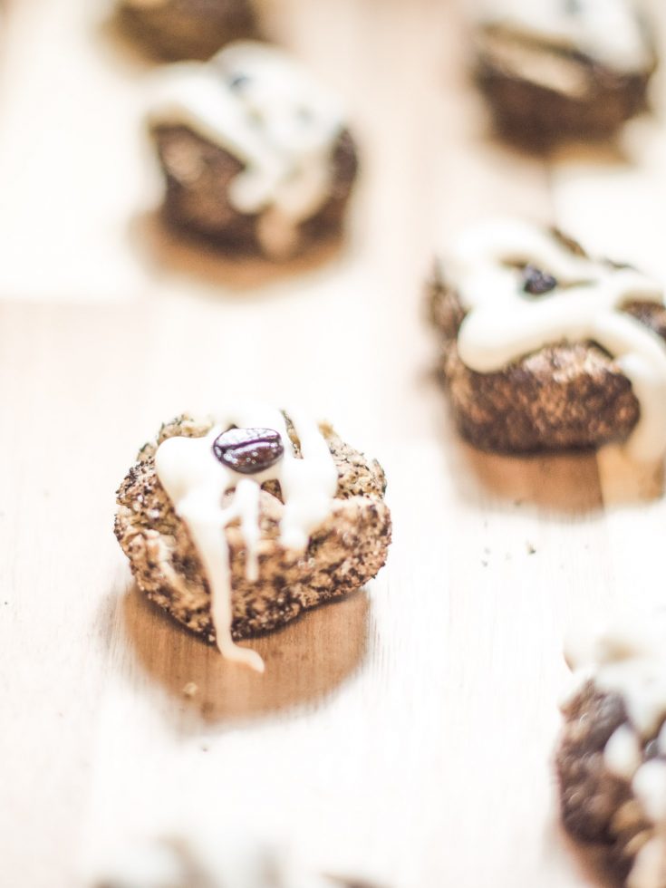 coffee cookies with crushed coffee beans