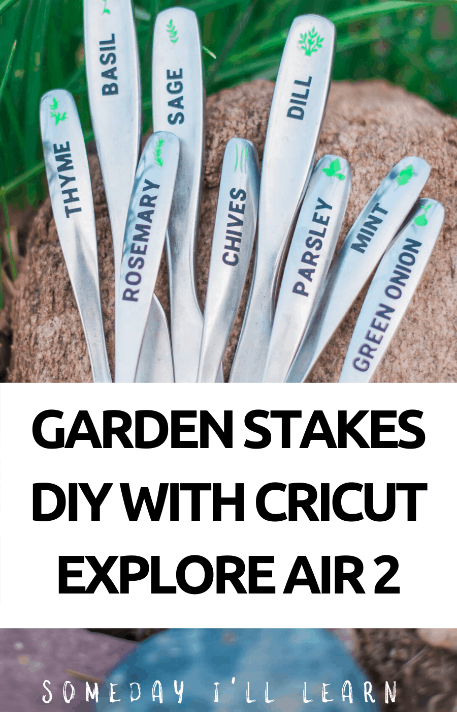 Garden stakes diy with cricut explore air 2