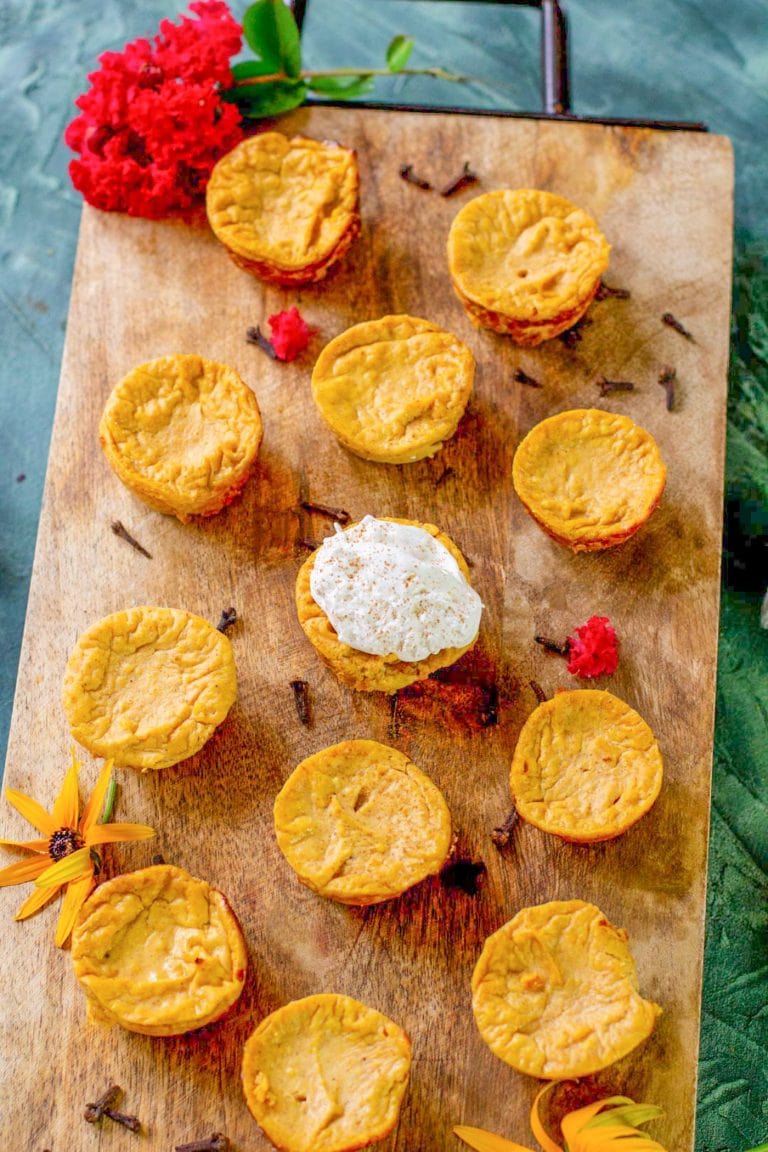 Mini Pumpkin Cheesecake in a Muffin Pan