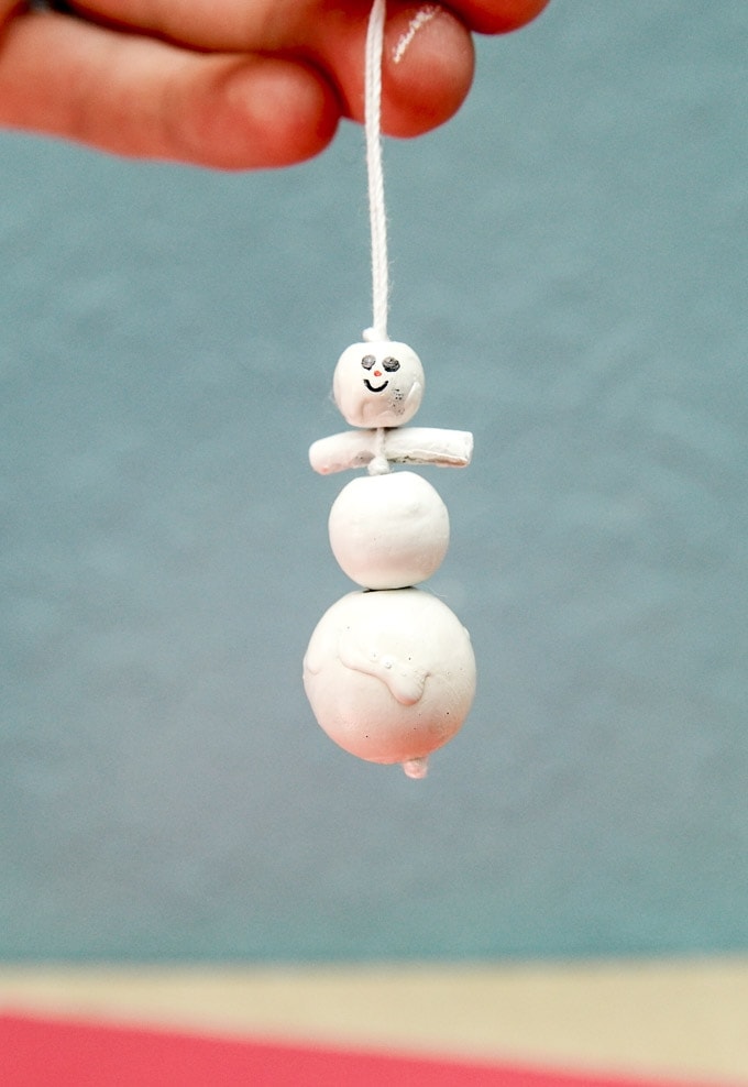 Snowman ornament craft 5