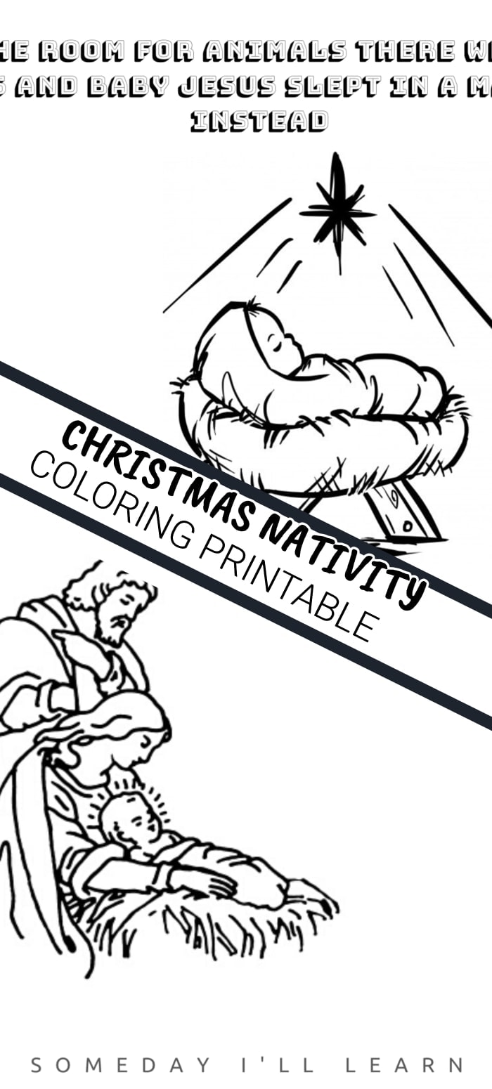 Christmas nativity coloring printable 1