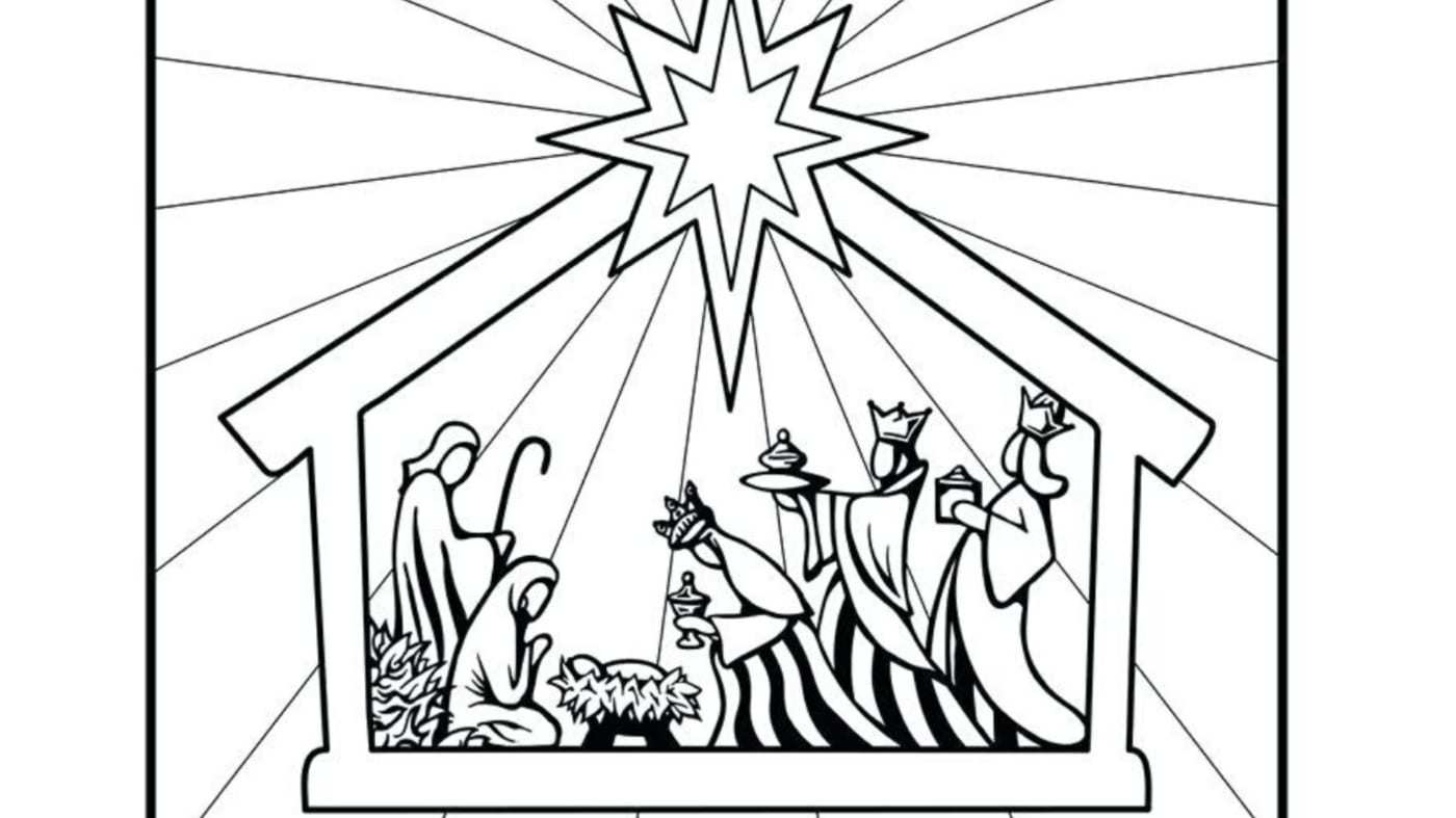 Christmas nativity coloring printable2