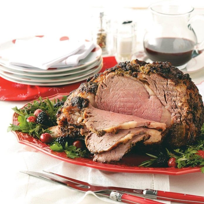 Herb crusted Christmas Dinner