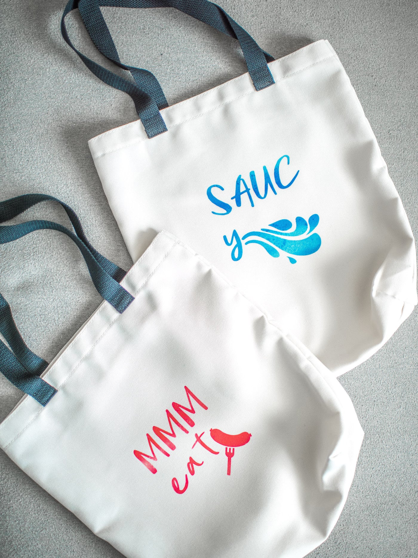 Cricut grocery tote bags