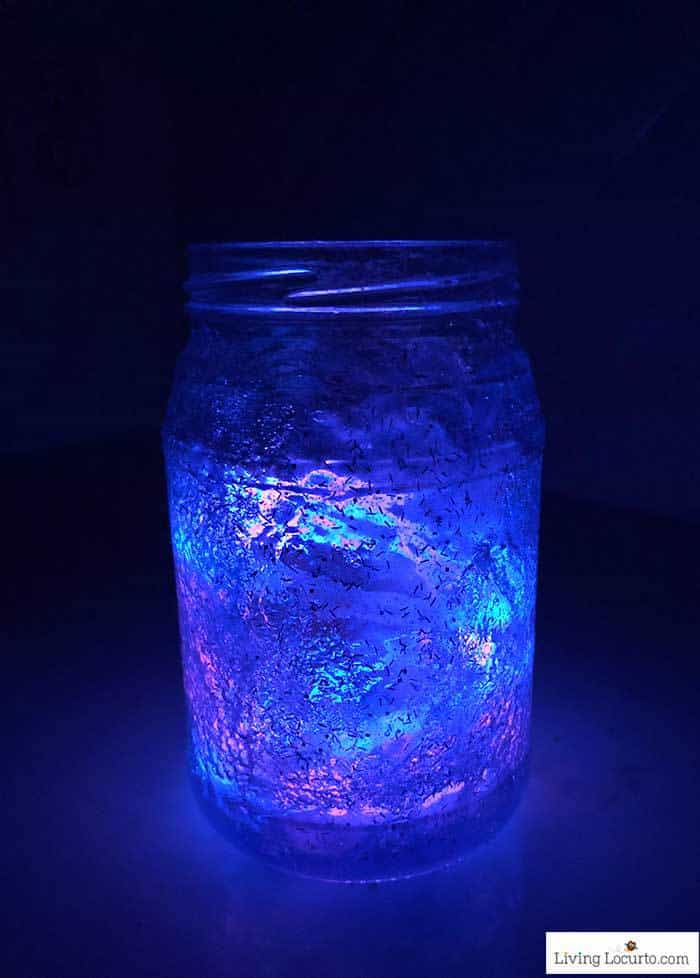 Galaxy jars glow in the dark craft living locurto