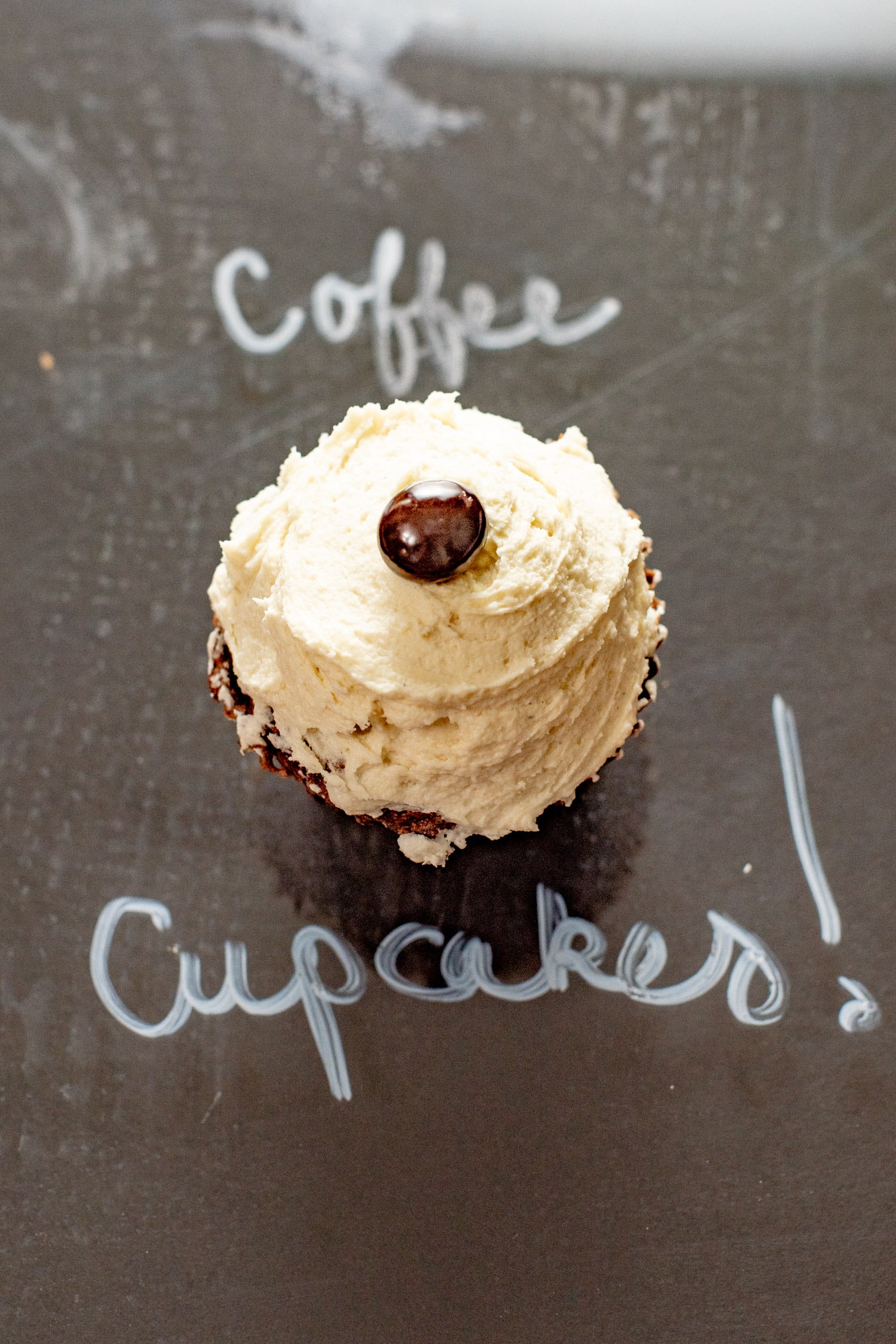 Coffee cupcakes with writing