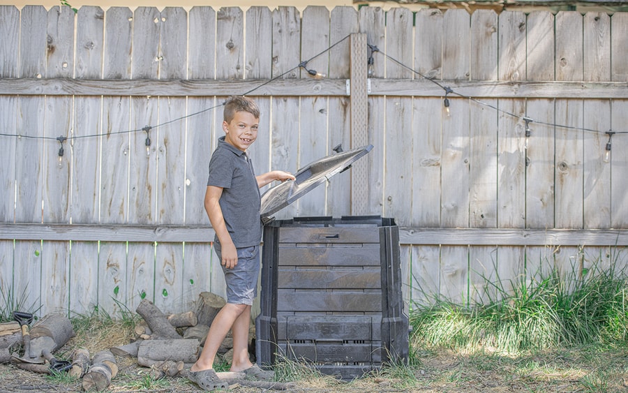 Creating a compost is a great way to make better soil out of old yard waste