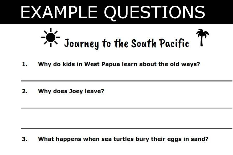 Journey to the south pacific example