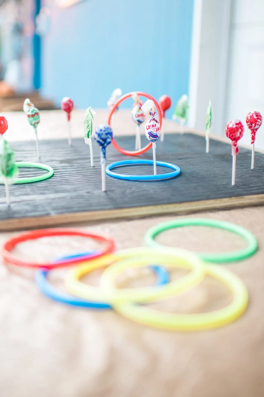 Ring toss rings with popsicles