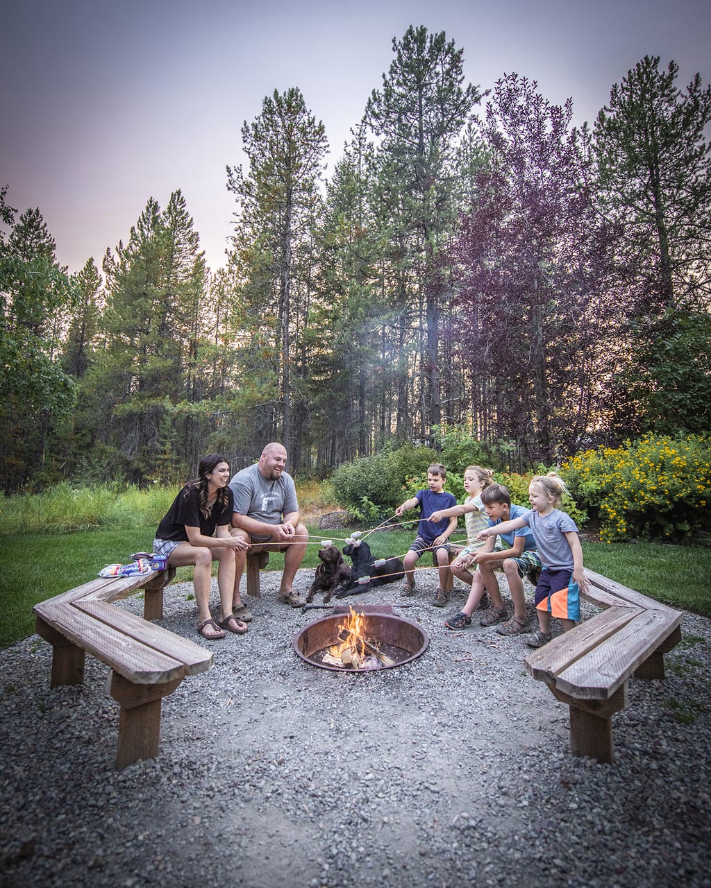 Camp fires at koa things to do in glacier national park 1