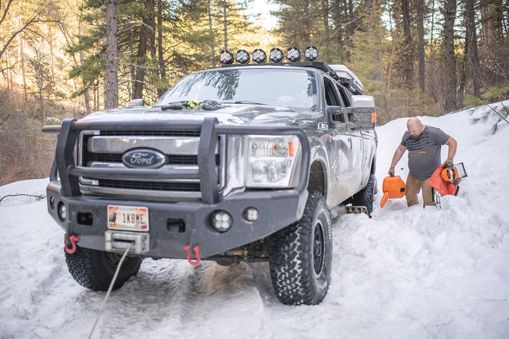 Always be ready overlanding with the right stihl chainsaw truck gear