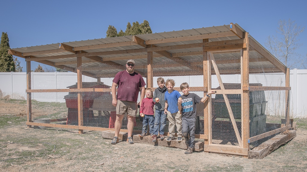 Easy diy chicken coop on famaily farm finished