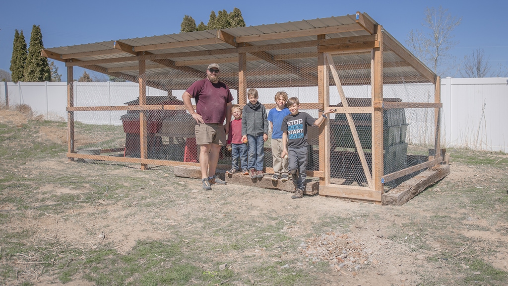 Easy diy chicken coop on famaily farm