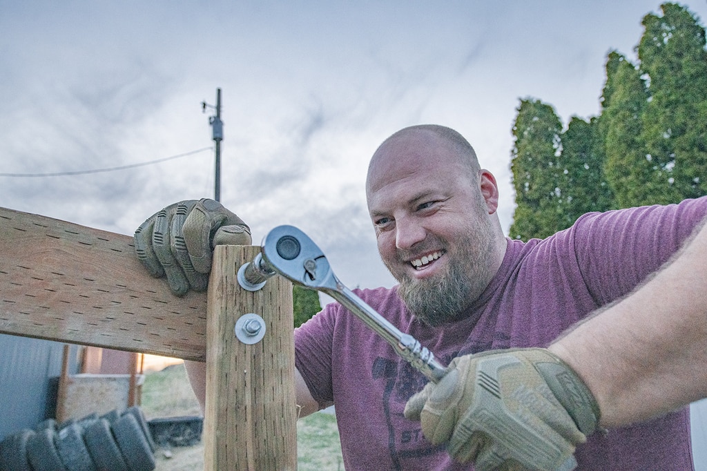 Using carriage for easy diy chicken coop frame