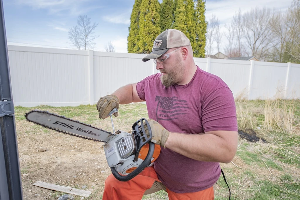 Using stihl wood boss ms 251 to build chicken coop