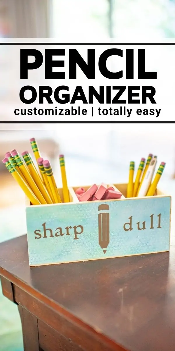 Sharp Dull Wooden Pencil Organizer