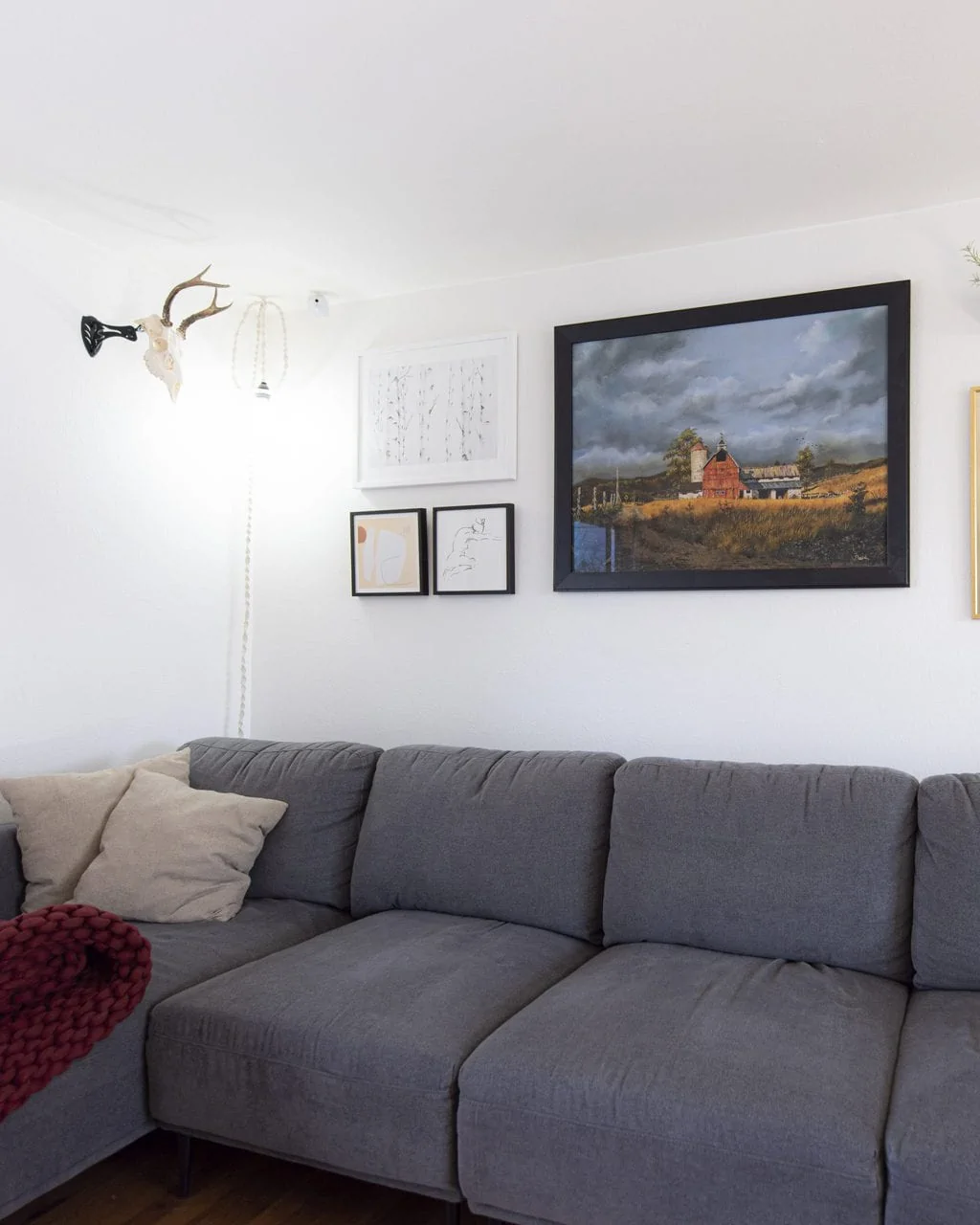 Gallery wall with farm picture