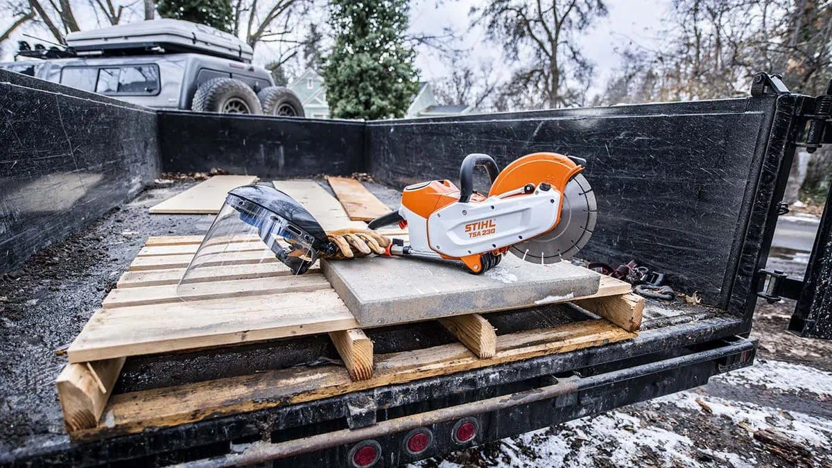 Nate day and the stihl tsa 230 is perfect for how to make a paver walkway