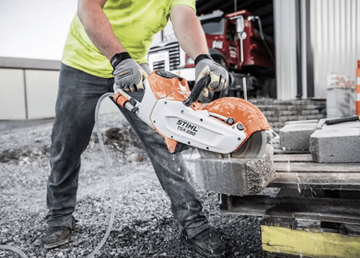 Stihl battery powered cut off machine tsa 230