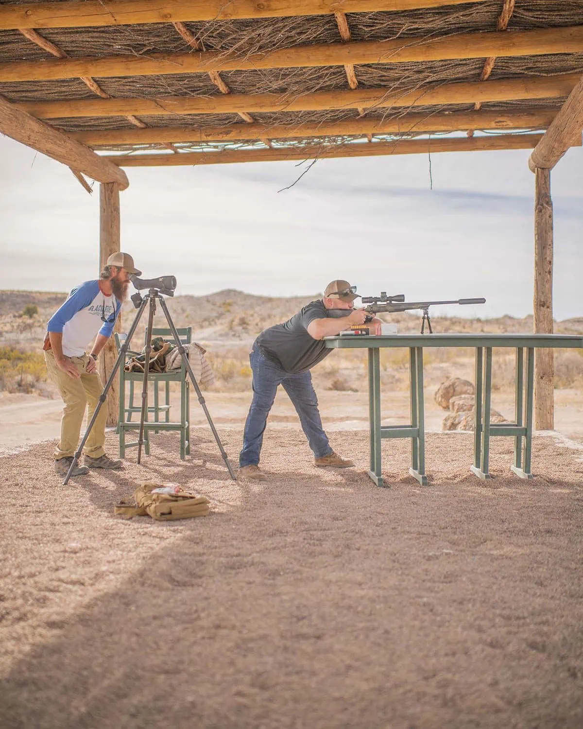 Nate day shooting the gunwerks rifle system at cibolo creek texas ranch for couples getaway